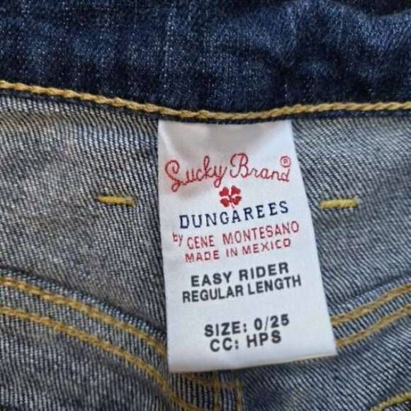 Lucky Brand dark blue Easy Rider dark blue size 0 classic bootcut, mid rise - Picture 4 of 14